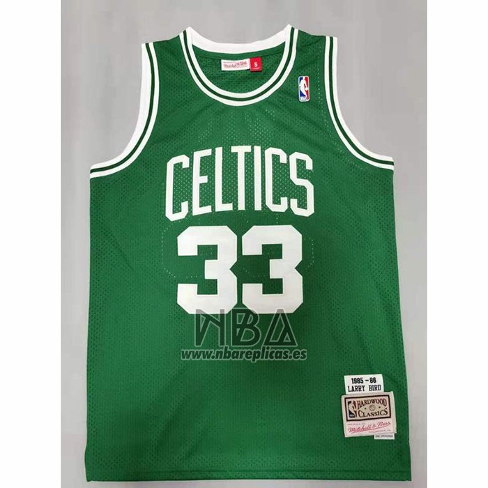 Camiseta Boston Celtics Larry Bird NO 33 Mitchell & Ness 1985-86 Verde